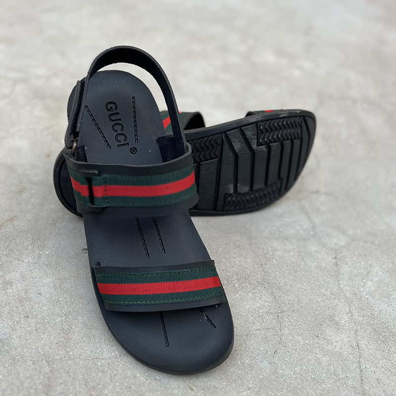 The Red and Green Strip Sandal