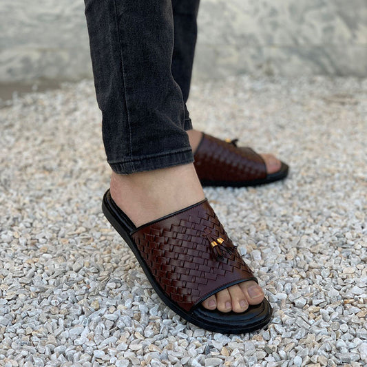 The Woven Brown Chappal