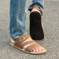 The Brown Cross buckle Sandal - yehloo.com.pk