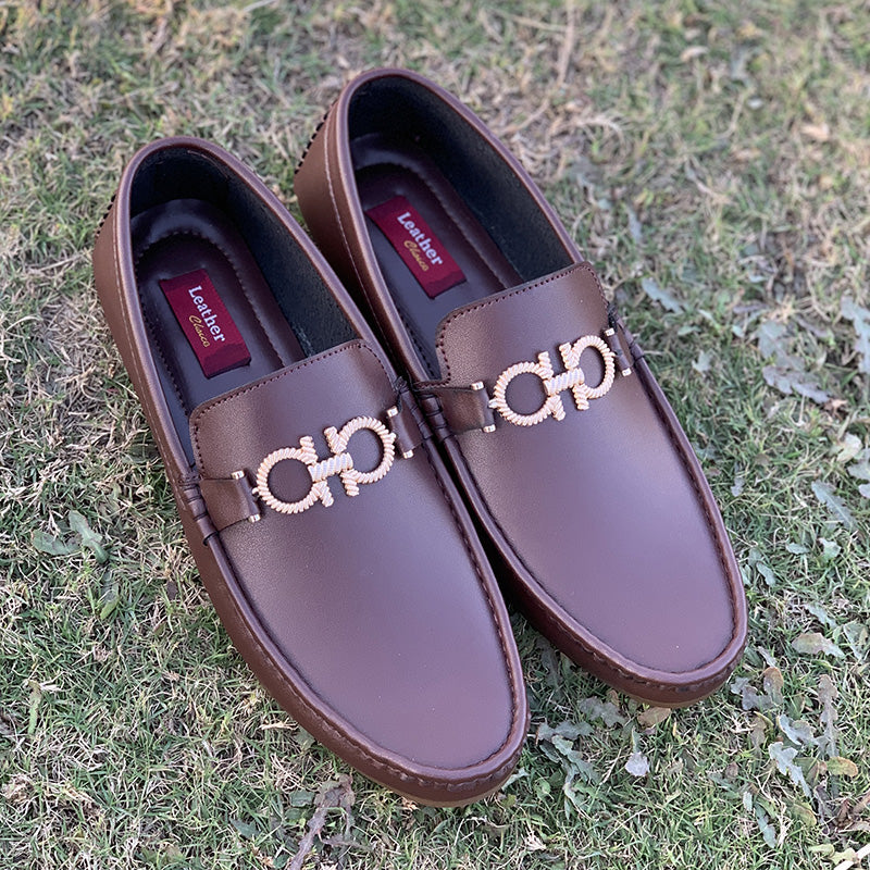 Hand Stitched Brown Alwen loafers (Copy) - yehloo.com.pk