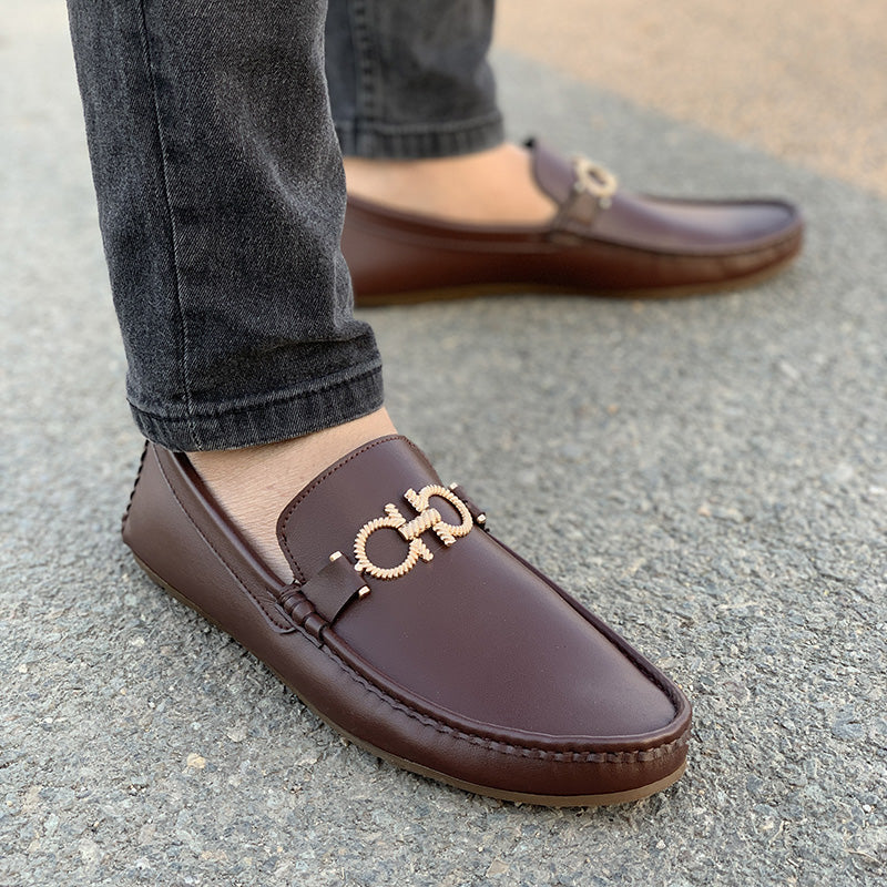 Hand Stitched Brown Alwen loafers (Copy) - yehloo.com.pk