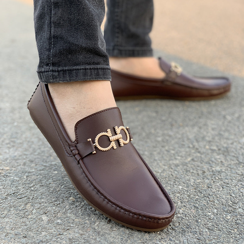 Hand Stitched Brown Alwen loafers (Copy) - yehloo.com.pk