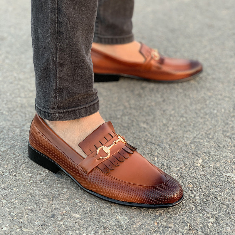 Handmade Manchester Brown Shoes - yehloo.com.pk