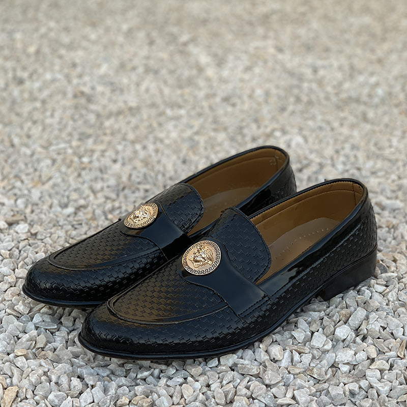 Handmade Vivek Black Shoes - yehloo.com.pk