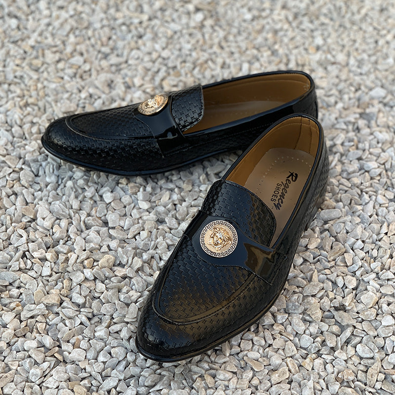 Handmade Vivek Black Shoes - yehloo.com.pk