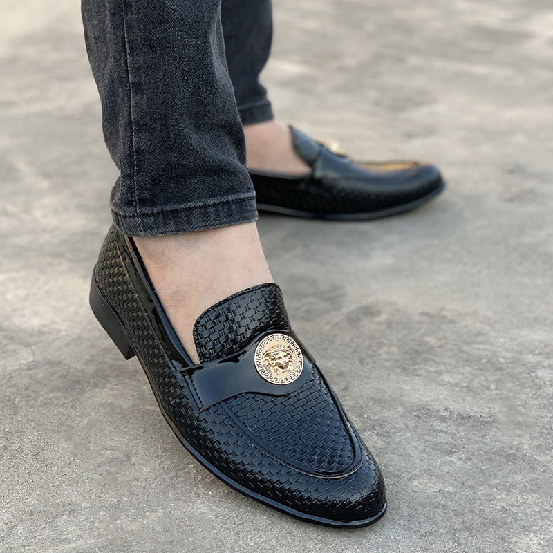 Handmade Vivek Black Shoes - yehloo.com.pk